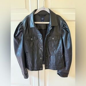 NWOT Faux leather gap jacket